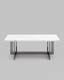 Миниатюра изображения товара Журнальный столик Stool Group Нэйтан 122x61 / ECT-0106-GM (белый мрамор/сталь темный хром)
