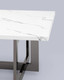 Миниатюра изображения товара Журнальный столик Stool Group Нэйтан 122x61 / ECT-0106-GM (белый мрамор/сталь темный хром)
