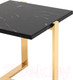 Миниатюра изображения товара Журнальный столик Stool Group Тоби 61x61 / EET-5004-TG (черный мрамор/сталь золото)