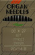 Миниатюра изображения товара Набор игл для промышленной швейной машины Organ DCx27 90 B SUK ORG-10 (для высокоэластичных тканей)