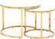 Миниатюра изображения товара Комплект журнальных столиков Stool Group Селена / EET-131-2S-TG White (стекло белый мрамор/золото)