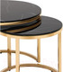Миниатюра изображения товара Комплект журнальных столиков Stool Group Селена / EET-131-2S-TG Black (стекло черный мрамор/золото)