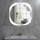 Миниатюра изображения товара Зеркало Пекам Anna 80x80 / anna-80x80spcl (подсветка, двойной сенсор на прикосновение, подогрев, часы)