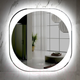 Миниатюра изображения товара Зеркало Пекам Anna 80x80 / anna-80x80spcl (подсветка, двойной сенсор на прикосновение, подогрев, часы)