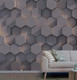 Миниатюра изображения товара Фотообои листовые Vimala 3D Шестиугольники 3 (270x300)