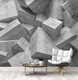 Миниатюра изображения товара Фотообои листовые Vimala Серые кубы в пространстве (270x300)