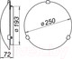 Миниатюра изображения товара Потолочный светильник Элетех Ассоль 250 НПБ 01-60-130 М15 / 1005204991 (белый матовый)
