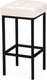 Миниатюра изображения товара Табурет барный Древпром Камелот ДП2-07 полубарный (черный матовый/линкольн белый)