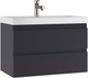 Миниатюра изображения товара Тумба под умывальник Домино Classica 80 Graffo В2 подвесная (графит матовый)