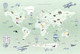 Миниатюра изображения товара Фотообои листовые Vimala Зеленая карта мира (270x400)