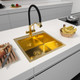 Миниатюра изображения товара Мойка кухонная Arfeka Eco AR PVD Nano 50x50 (золото)