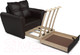 Миниатюра изображения товара Кресло-кровать Mebel-Ars Квартет (экокожа шоколад)