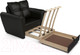 Миниатюра изображения товара Кресло-кровать Mebel-Ars Квартет (экокожа черный)