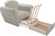 Миниатюра изображения товара Кресло-кровать Mebel-Ars Квартет (бархат бежевый Star Velvet 6 Light Beige)