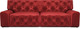 Миниатюра изображения товара Диван Mebel-Ars Милан (бархат красный/Star Velvet 3 Gark Red)