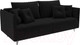 Миниатюра изображения товара Диван Mebel-Ars Вашингтон (велюр черный НВ-178 17)