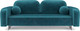 Миниатюра изображения товара Диван Mebel-Ars Цюрих (бархат сине-зеленый Star Velvet 43 Black Green)
