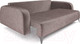 Миниатюра изображения товара Диван Mebel-Ars Цюрих (бархат серо-шоколадный Star Velvet 60 Cofee)