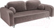 Миниатюра изображения товара Диван Mebel-Ars Цюрих (бархат серо-шоколадный Star Velvet 60 Cofee)