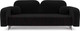 Миниатюра изображения товара Диван Mebel-Ars Цюрих (велюр черный НВ-178 17)