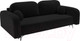 Миниатюра изображения товара Диван Mebel-Ars Цюрих (велюр черный НВ-178 17)