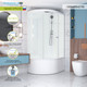 Миниатюра изображения товара Душевая кабина Domani-Spa Simple 128 High R / DS01Sm128RHWCl00-V1.2 (белый/прозрачное стекло)