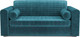 Миниатюра изображения товара Диван Mebel-Ars Аккордеон Барон №5 (бархат сине-зеленый Star Velvet 43 Black Green)