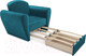 Миниатюра изображения товара Кресло-кровать Mebel-Ars Квартет (бархат сине-зеленый Star Velvet 43 Black Green)