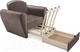 Миниатюра изображения товара Кресло-кровать Mebel-Ars Квартет (бархат серо-шоколадный Star Velvet 60 Cofee)