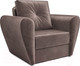 Миниатюра изображения товара Кресло-кровать Mebel-Ars Квартет (бархат серо-шоколадный Star Velvet 60 Cofee)