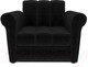 Миниатюра изображения товара Кресло-кровать Mebel-Ars Гранд (велюр черный НВ-178/17)