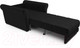 Миниатюра изображения товара Кресло-кровать Mebel-Ars Гранд (велюр черный НВ-178/17)