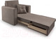 Миниатюра изображения товара Кресло-кровать Mebel-Ars Санта (бархат серо-шоколадный Star Velvet 60 Cofee)