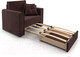 Миниатюра изображения товара Кресло-кровать Mebel-Ars Санта (велюр шоколадный НВ-178/16)