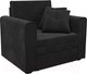 Миниатюра изображения товара Кресло-кровать Mebel-Ars Санта (велюр черный НВ-178/17)