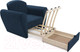 Миниатюра изображения товара Кресло-кровать Mebel-Ars Квартет (темно-синий Luna 034)