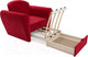 Миниатюра изображения товара Кресло-кровать Mebel-Ars Квартет (красный кордрой)