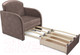 Миниатюра изображения товара Кресло-кровать Mebel-Ars Малютка (бархат серо-шоколадный Star Velvet 60 Cofee)