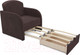 Миниатюра изображения товара Кресло-кровать Mebel-Ars Малютка (велюр молочный шоколад НВ-178 13)