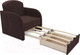 Миниатюра изображения товара Кресло-кровать Mebel-Ars Малютка (велюр шоколад HB-178 16)