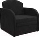 Миниатюра изображения товара Кресло-кровать Mebel-Ars Малютка (велюр черный НВ-178 17)