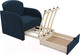 Миниатюра изображения товара Кресло-кровать Mebel-Ars Малютка (темно-синий Luna 034)