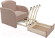 Миниатюра изображения товара Кресло-кровать Mebel-Ars Малютка (кордрой бежевый)