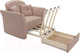 Миниатюра изображения товара Кресло-кровать Mebel-Ars Малютка №2 (кордрой бежевый)