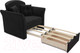 Миниатюра изображения товара Кресло-кровать Mebel-Ars Малютка №2 (велюр черный НВ-178 17)