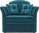 Миниатюра изображения товара Кресло-кровать Mebel-Ars Малютка №2 (бархат сине-зеленый Star Velvet 43 Black Green)