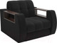 Миниатюра изображения товара Кресло-кровать Mebel-Ars Барон №3 (велюр черный HB-178 17)