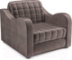 Миниатюра изображения товара Кресло-кровать Mebel-Ars Барон №4 (бархат серо-шоколадный Star Velvet 60 Coffee)