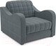 Миниатюра изображения товара Кресло-кровать Mebel-Ars Барон №4 (велюр серо-синий HB-178 26)