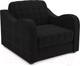 Миниатюра изображения товара Кресло-кровать Mebel-Ars Барон №4 (велюр черный HB-178 17)